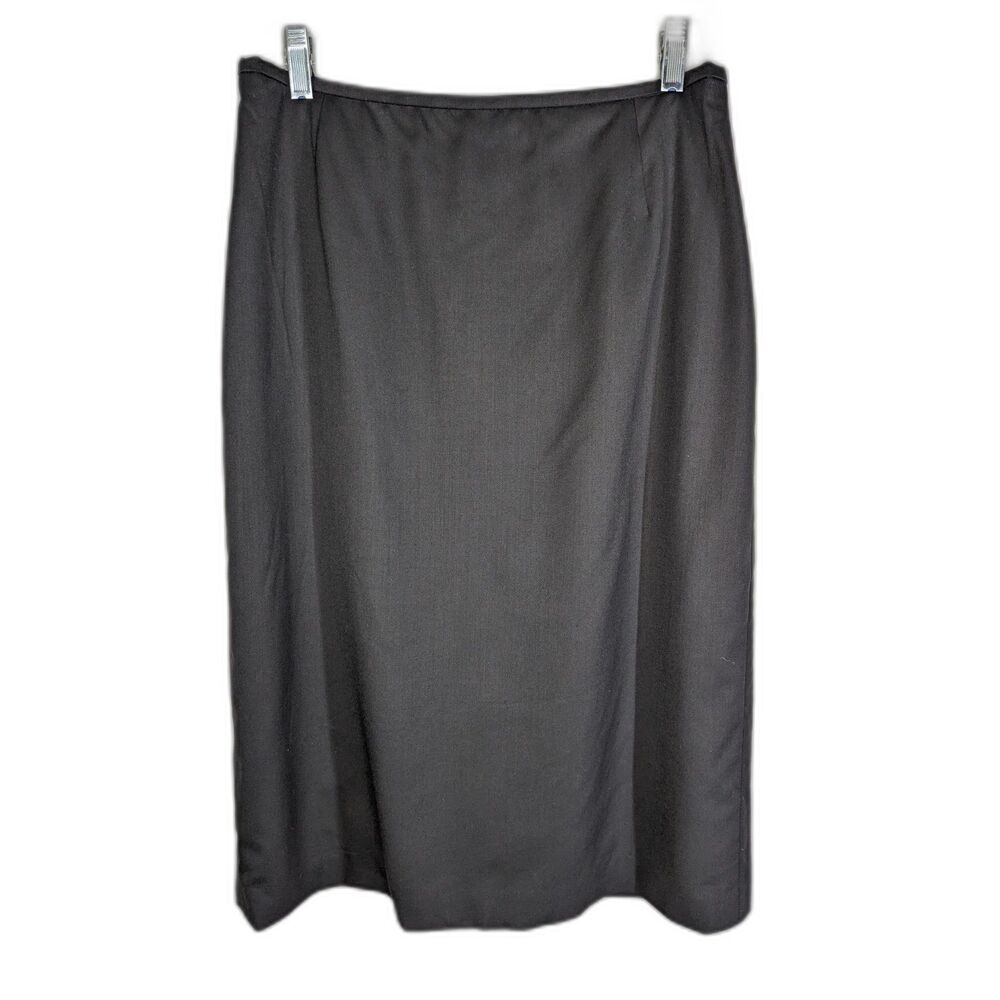 ESCADA Black New Wool Pencil Skirt Sz US 8/10 EU 40 Classic Simple Office Modern